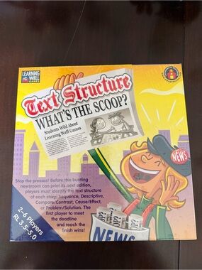 NWT Learning Well Text Structure Board Game - Educational Newsroom Game